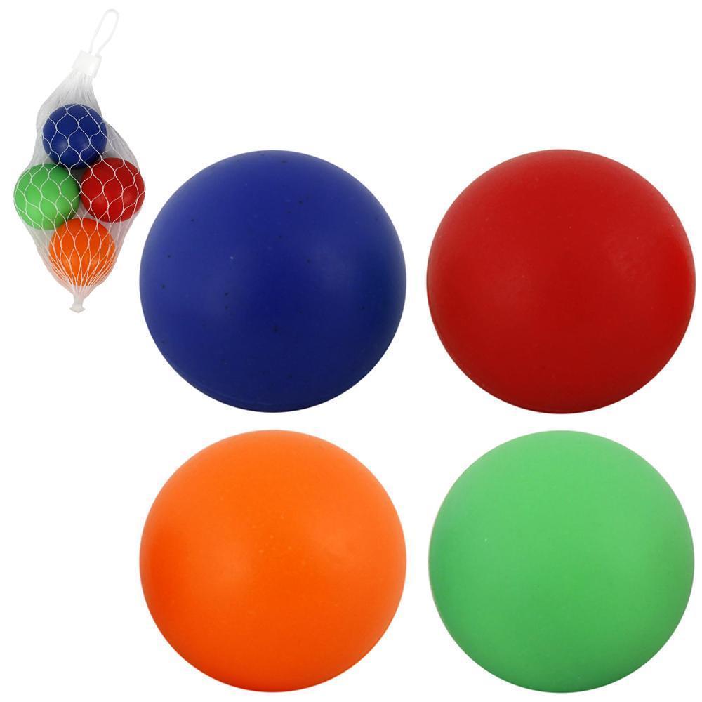 Miniatura Bola / Bolinha De Borracha Para Frescobol Com 4 Pecas 4Cm
