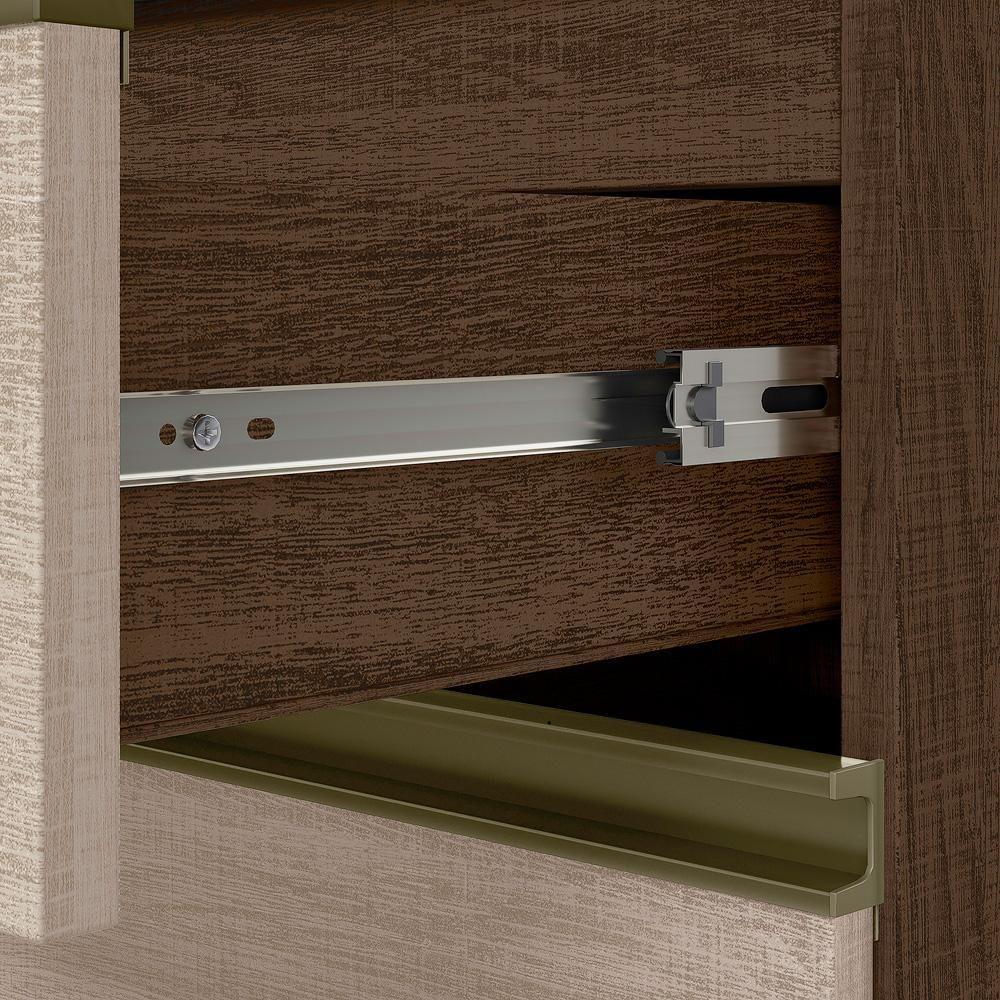 Armário Aéreo E Balcao Para Pia 120cm Amendoa Arezzo Rust