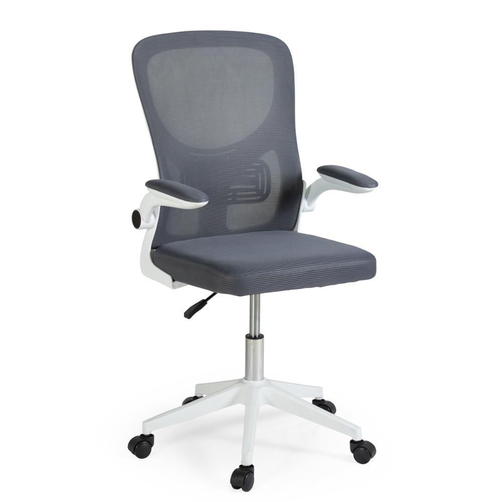 Kit 2 Cadeiras De Escritório Giratória Mônaco Com Relax E Regulagem De Altura - Cinza