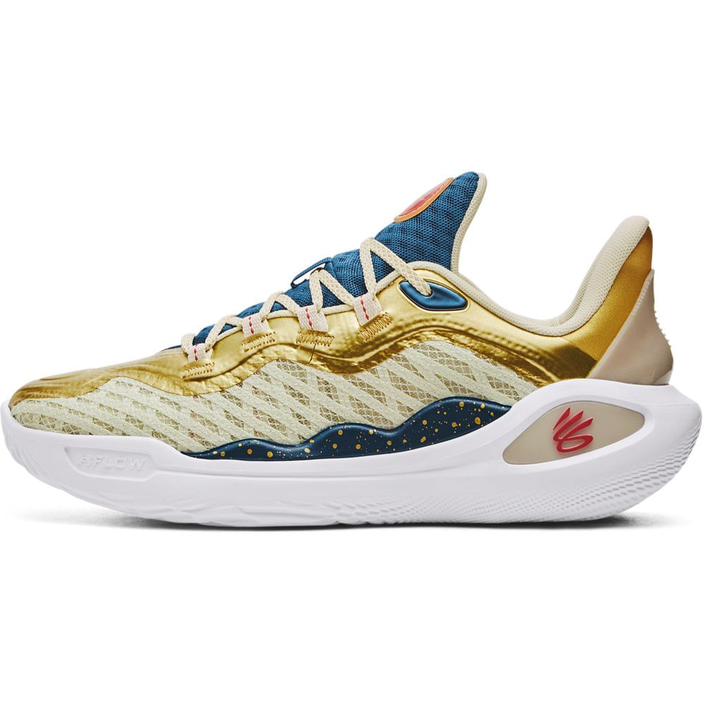 Miniatura Tênis de Basquete Under Armour Curry 11 Championship Mindset 38 Multicolor