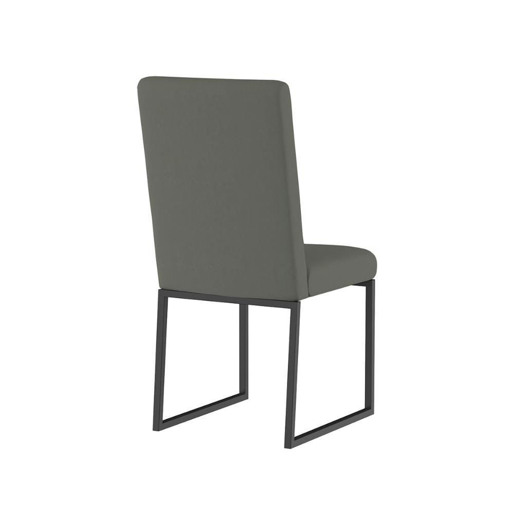 Miniatura Cadeira Para Mesa De Jantar Base Industrial Preto Balaqui Cinza