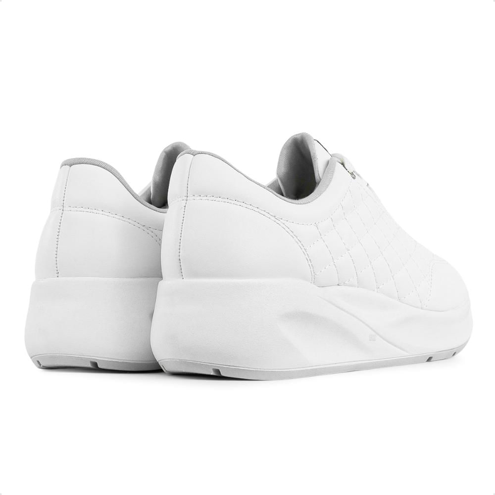 Miniatura Tênis Via Uno Moda Plataforma Feminino Branco / Cinza - 38