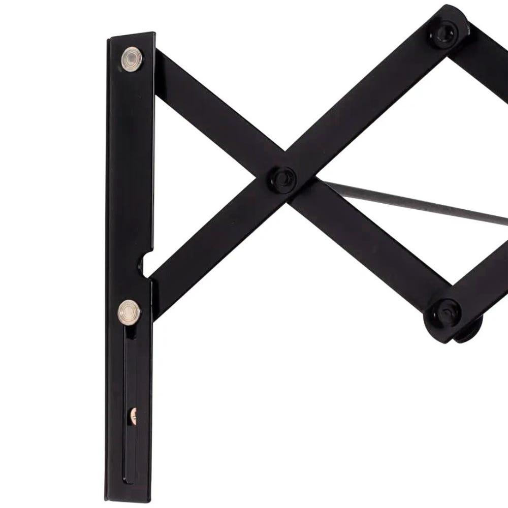 Miniatura Varal Sanfonado Aço 1 M x 46 CM Preto 006020 MOR