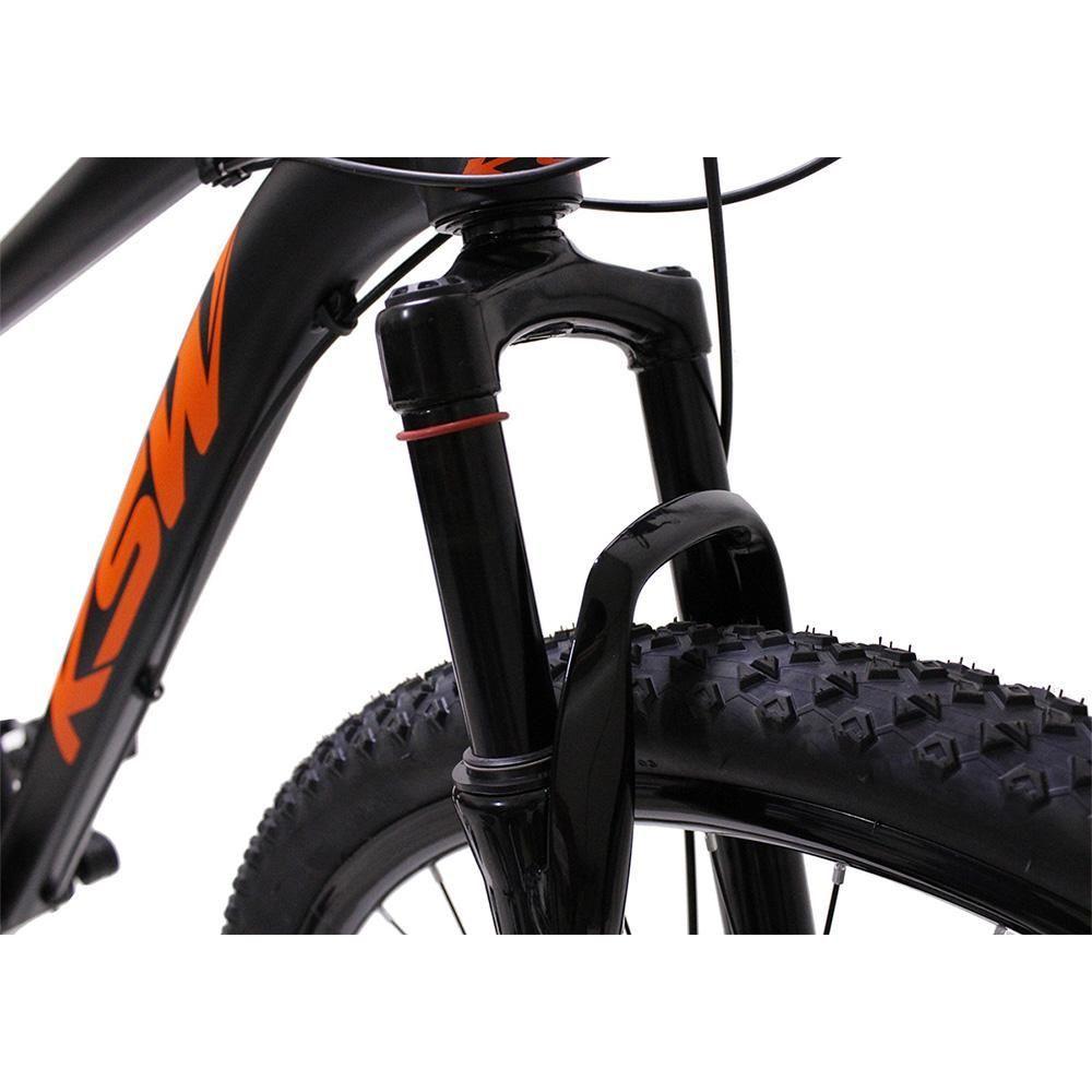 Miniatura Bicicleta Aro 29 Ksw Bike Alumínio Câmbios Shimano 21 Marchas Preto Fos -ad Laranja 19