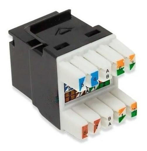 Miniatura Keystone Conector Multilan Cat.6 90/180 Preto 35030606