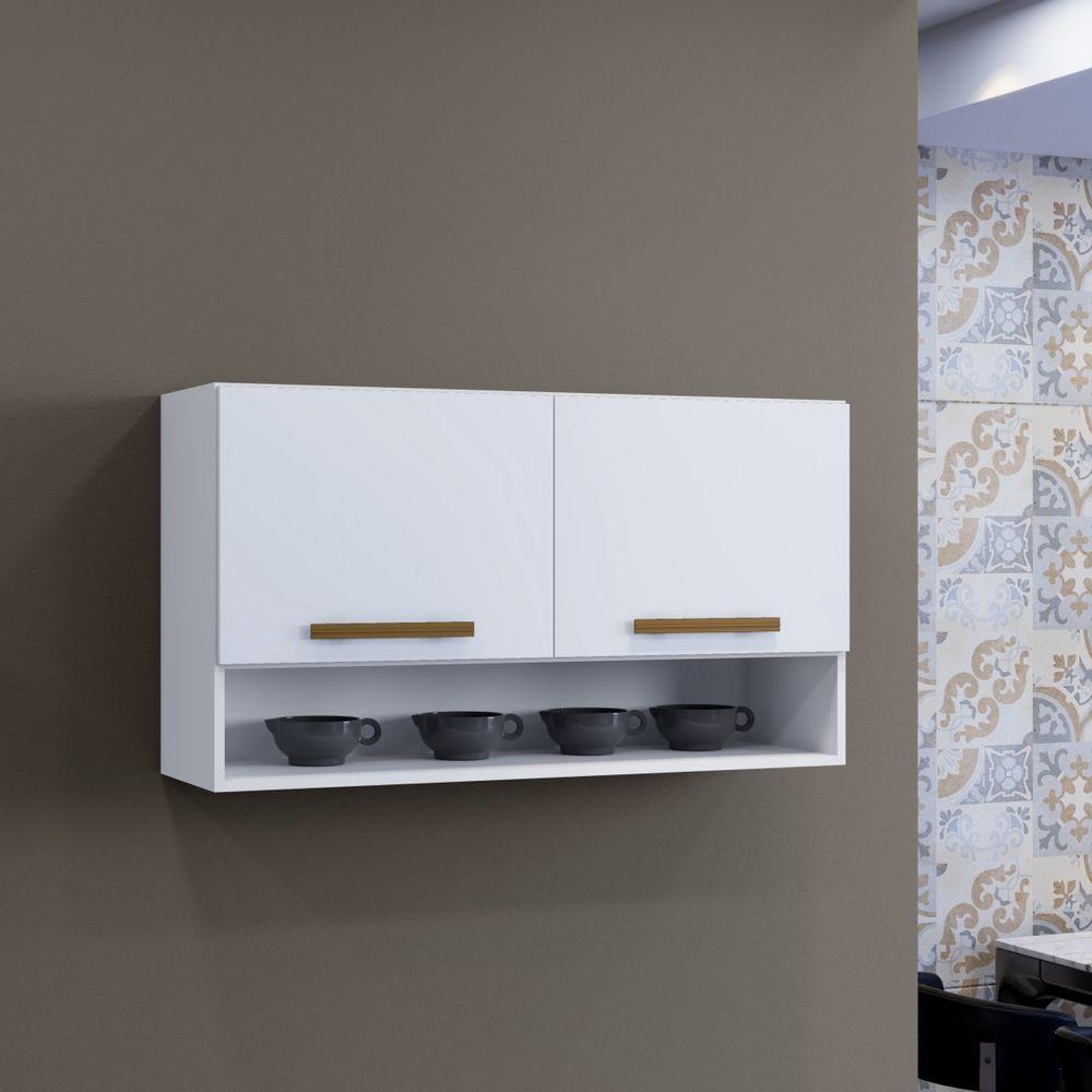 Miniatura Armário Aéreo Beta 2 Portas Arte Móveis Branco
