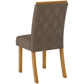 Miniatura Conjunto com 2 Cadeiras Henn Attuale Nature em Suede Bege