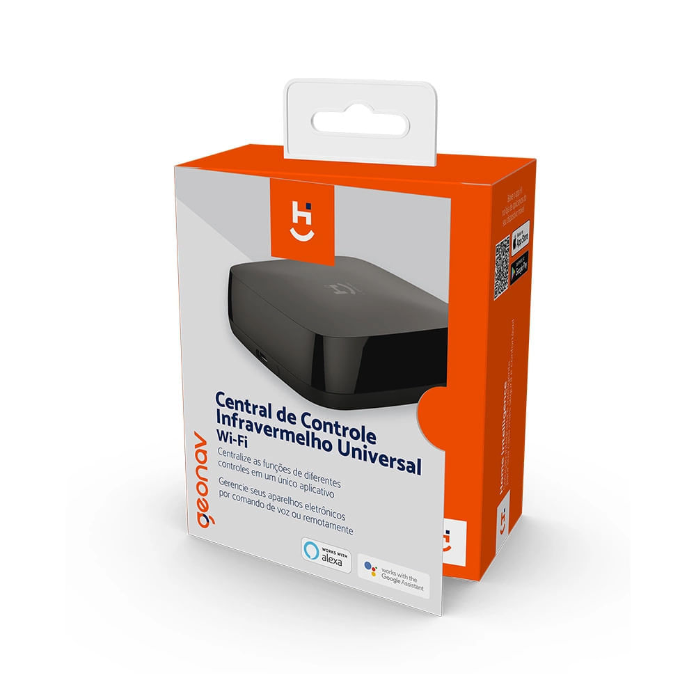 Miniatura Controle Remoto Inteligente Universal Infravermelho Geonav Preto