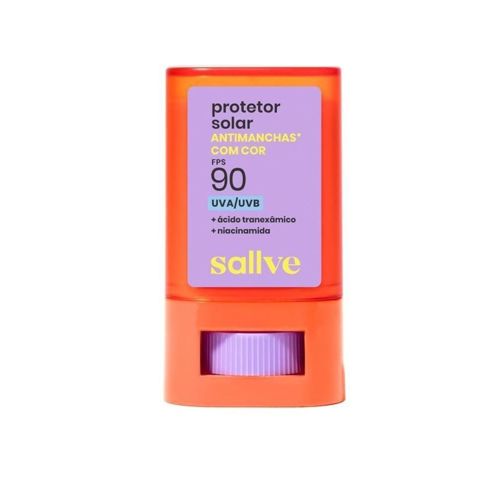 Miniatura Protetor Solar Sallve Bastão Fps 90 Cor 3 Antimanchas 15g