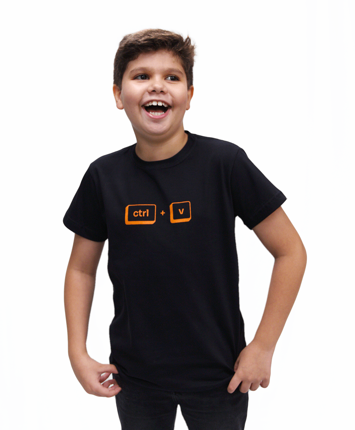 Miniatura Camiseta Infantil Filho Preta “Ctrl V” 10