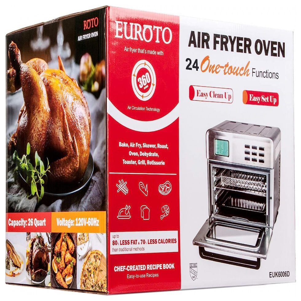 Forno Elétrico de Bancada 28 Litros com 24 Funções e Tela LCD, 110V 1800W EUROTO