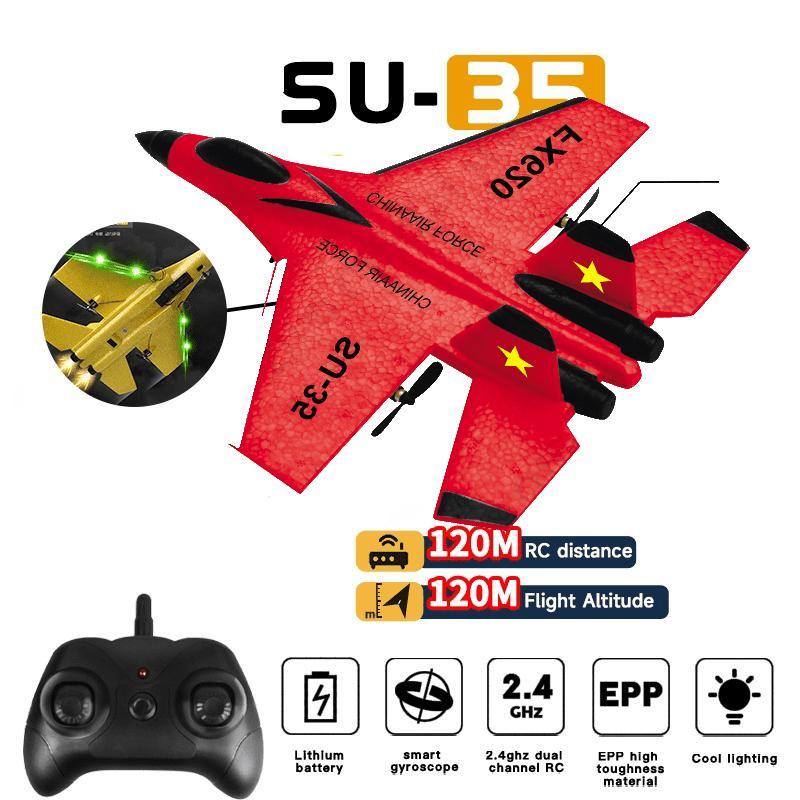 Miniatura Jato Su35 De Controle Remoto, Voo Rapido 120M, Alta Resist.