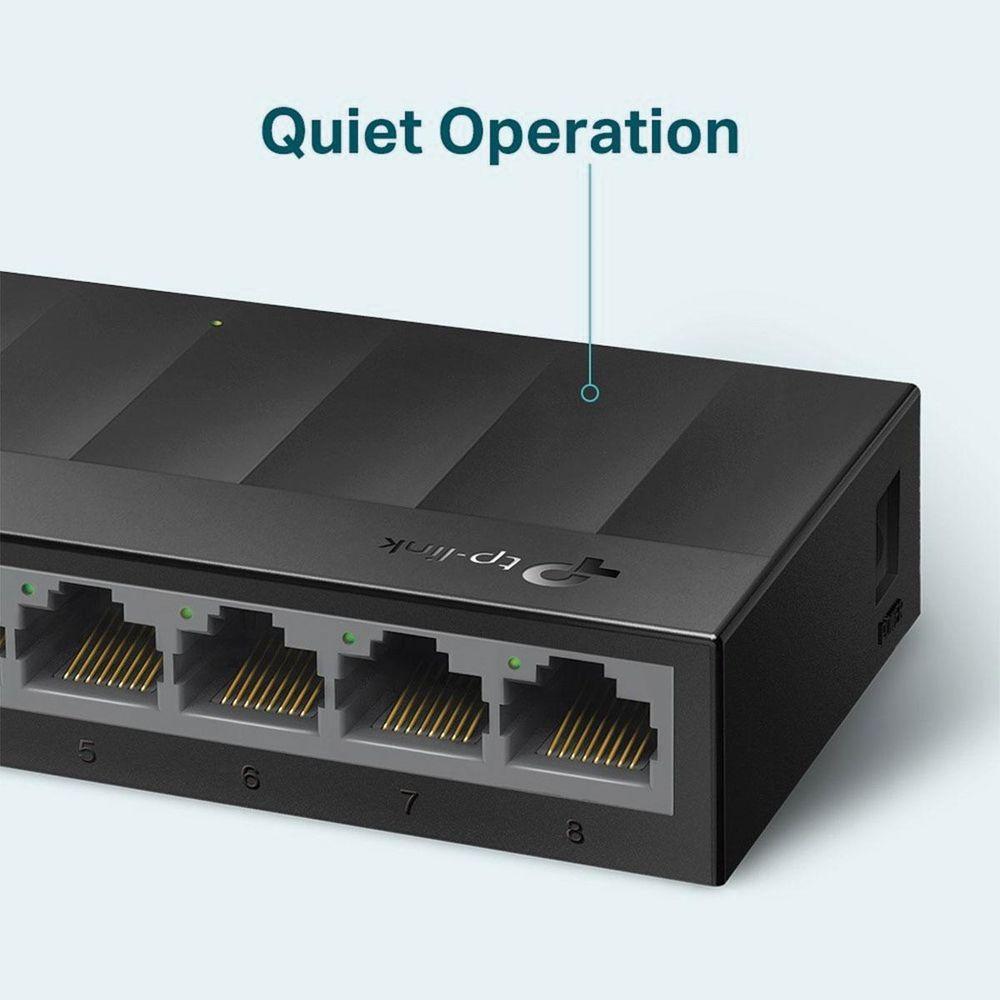 Miniatura Switch Gigabit De Mesa Com 8 Portas 10-100-1000 Ls1008g Smb