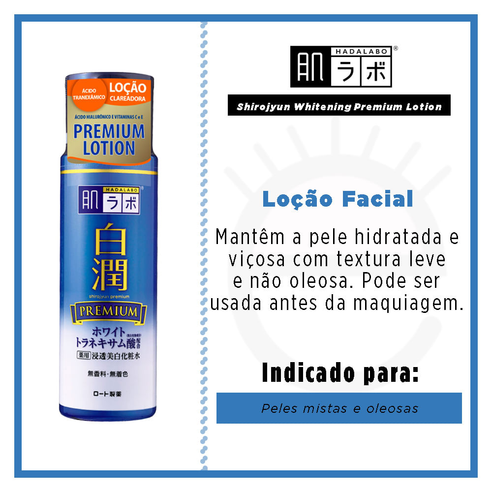 Miniatura Loção Facial Hada Labo - Shirojyun Whitening Premium Lotion 170ml