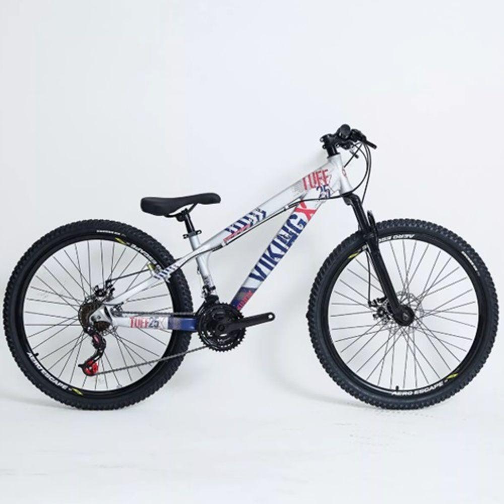 Miniatura Bicicleta Vikingx Prata Azul Aero 21 Velocidades Câmbios Importados