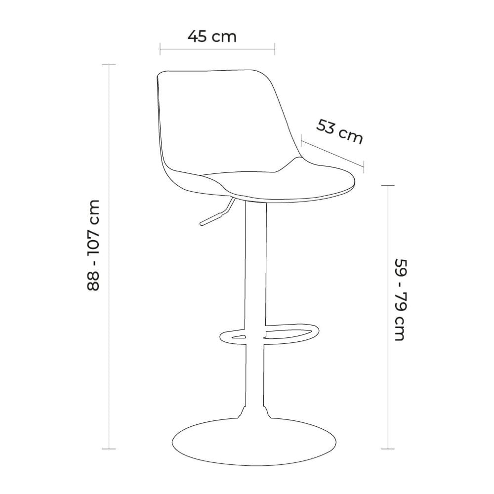 Conjunto 2 Banquetas Gênova Base Disco Rivatti Móveis Caramelo