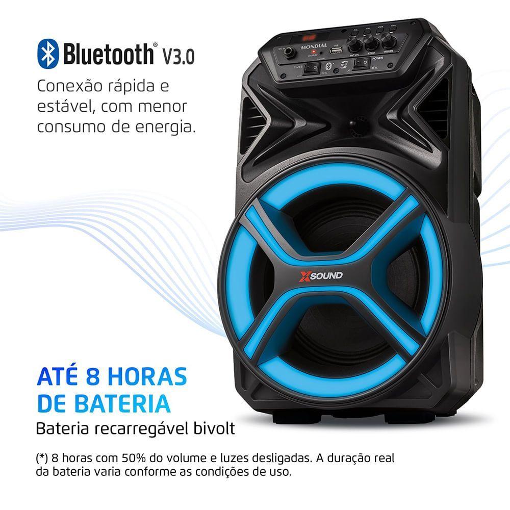 Caixa Amplificada Mondial Preto 400W RMS CM-400-L Bivolt