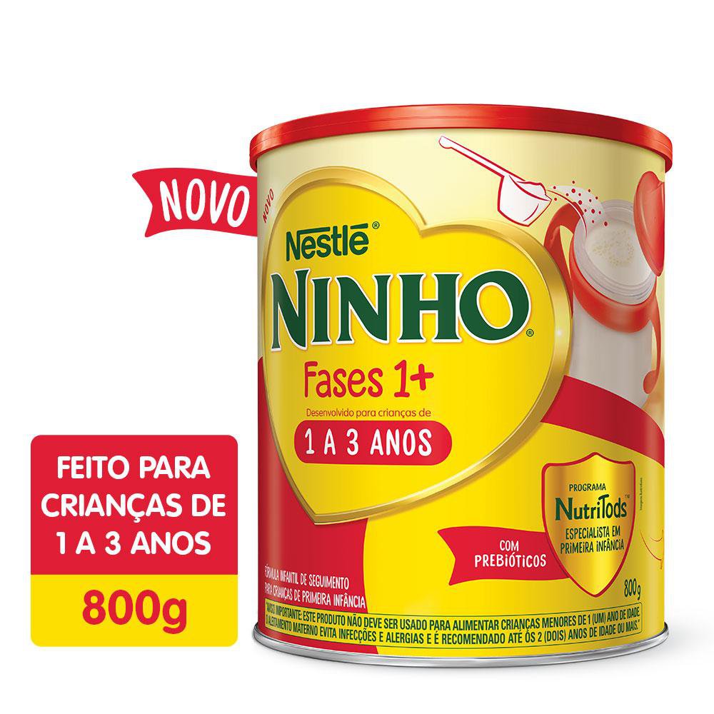 Miniatura Ninho Fases 1+ Fórmula Infantil de Seguimento para Crianças de Primeira Infância de 1 a 3 anos 800g
