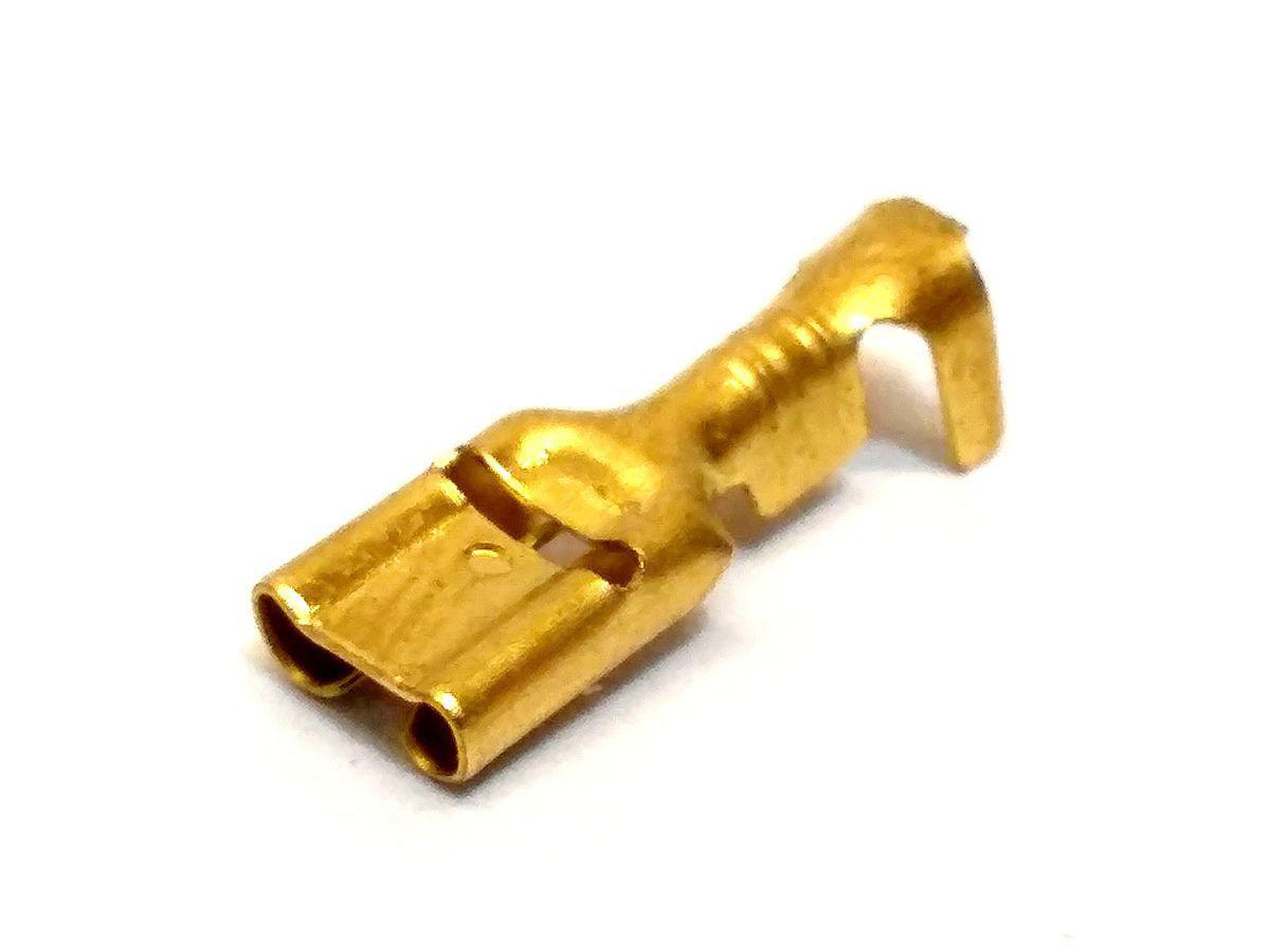 Miniatura Terminal Encaixe Para Alto Falante Femea 4,7Mm 100 Unidades