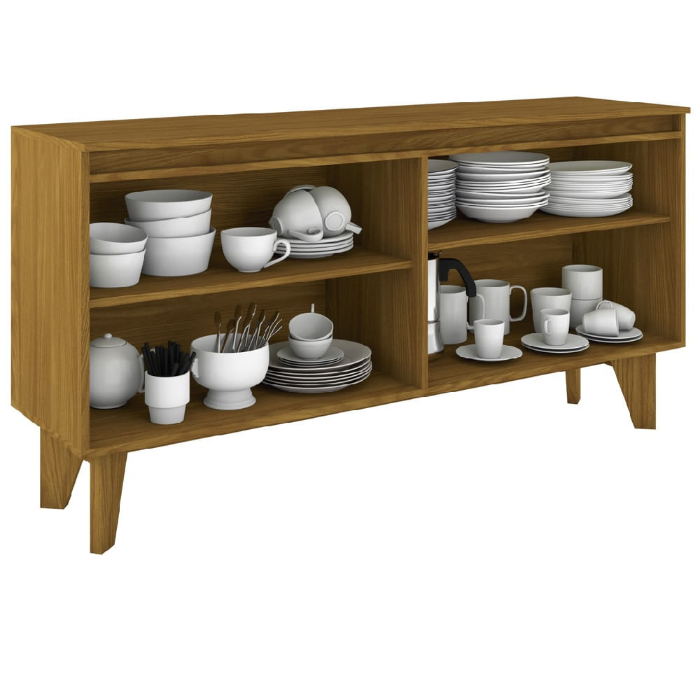 Miniatura Buffet 04 Portas Ambar Henn Nature com Off White