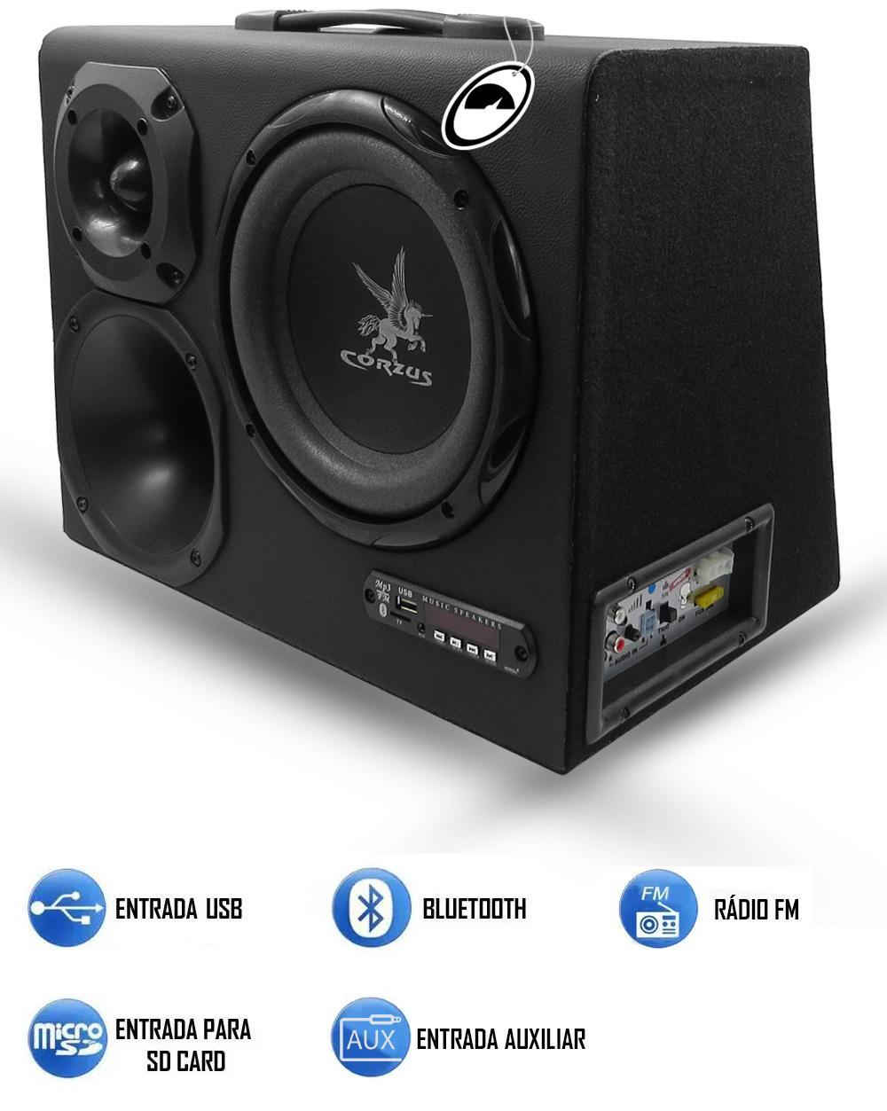 Caixa Trio Amplificada Cx Hc500 8 Polegadas 110/220W E 12V