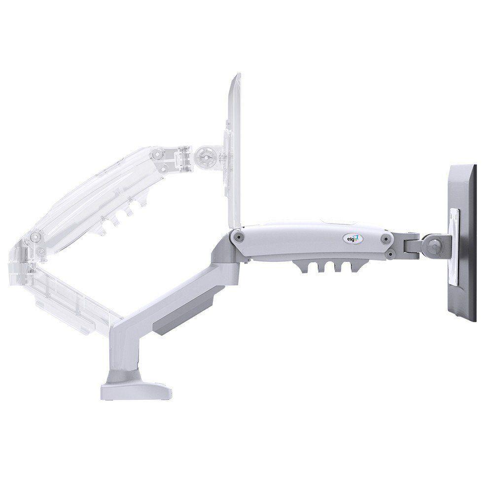 Miniatura Suporte Monitor Branco Articulado 17 A 35 Pistão F80w Elg