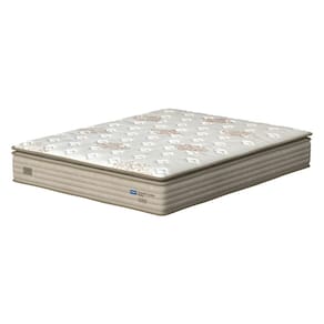 Miniatura Colchão Queen Size Probel Guarda Costas Vitality com Pillow Super e Molas Ensacadas 30x188x158cm - Branco/Bege