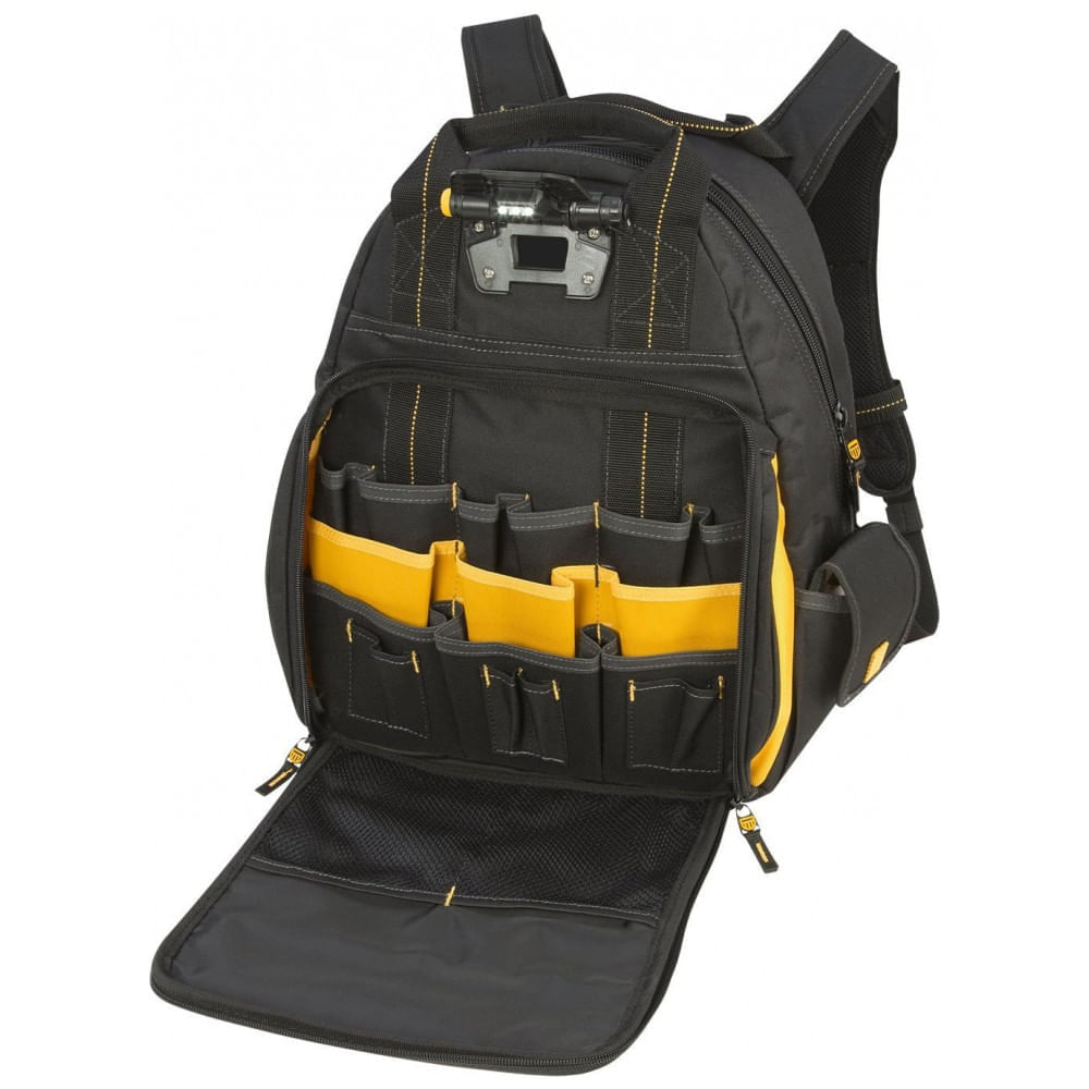 Mochila de Ferramentas Organizadora com 57 Compartimentos, DEWALT DGL523, Preto
