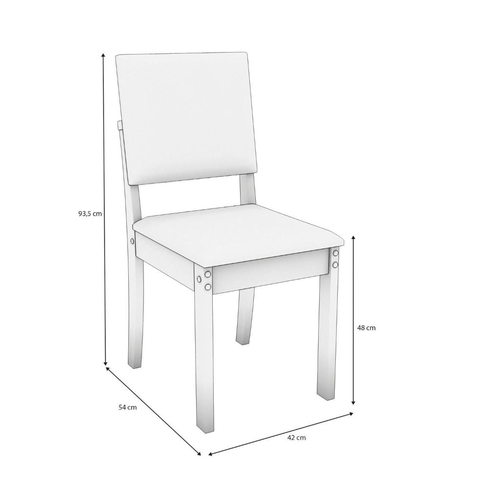 Miniatura Conjunto Mesa Antonela com 4 Cadeiras Canela/Titanio