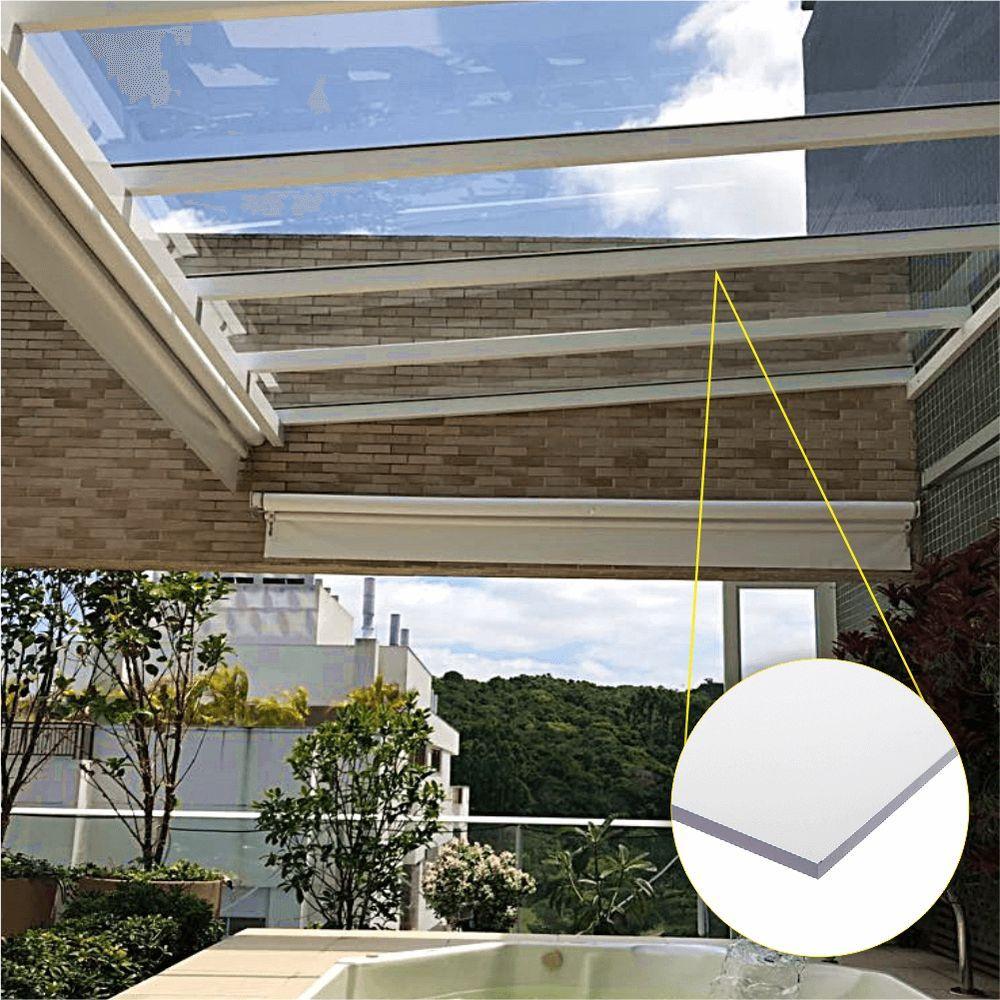 Miniatura Kit Policarbonato Compacto Cristal 3mm 4,00m X 3,00m - Perfis Naturais