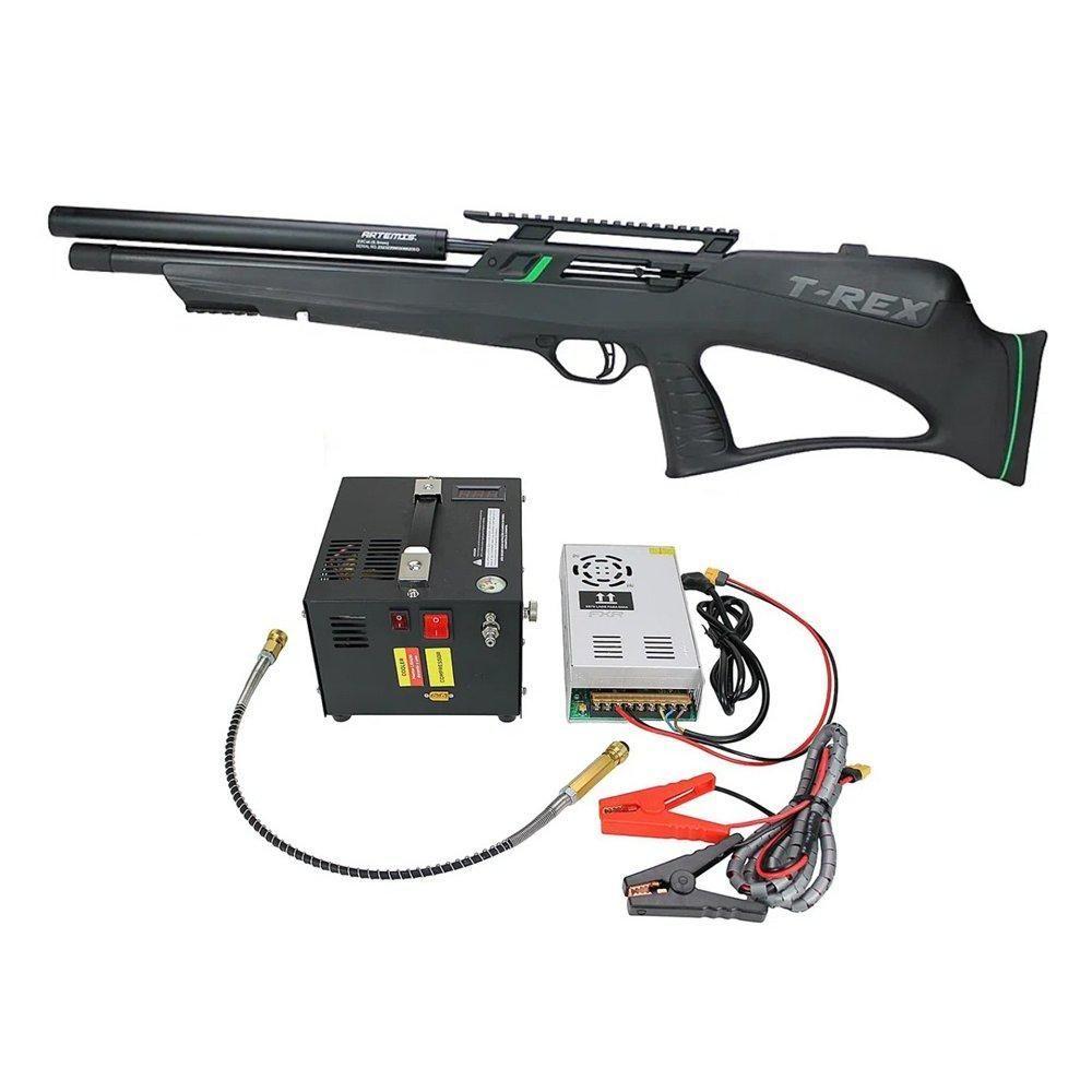 Miniatura Carabina Pressão Pcp Artemis T-rex Bullpup 4.5 Vr Compressor