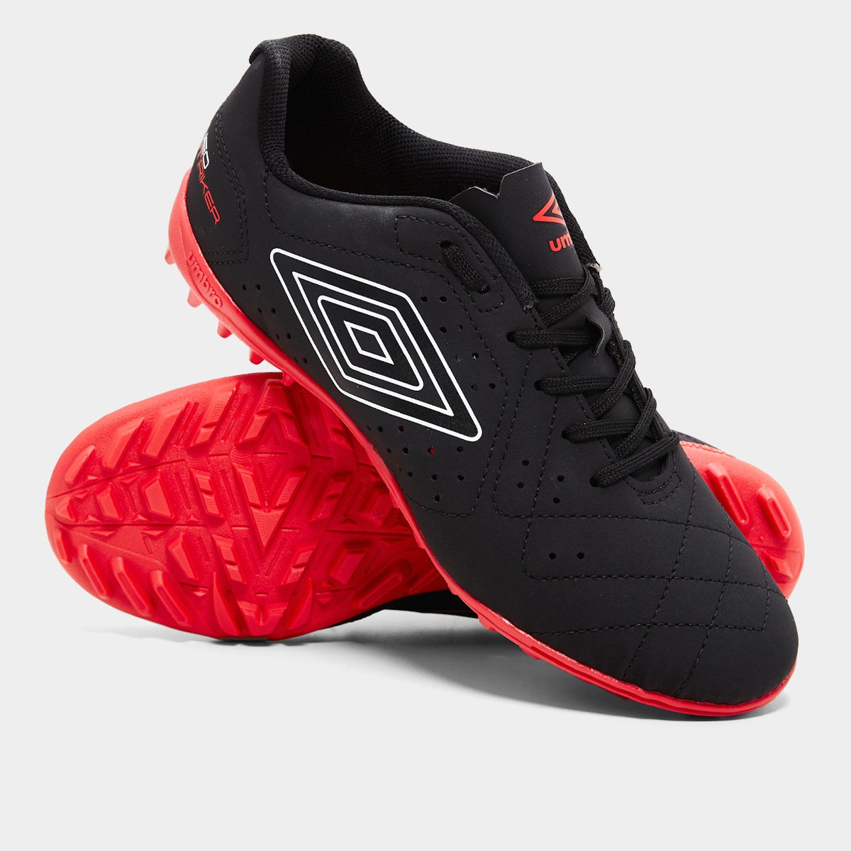 Miniatura Chuteira Society Umbro Neo Striker Unissex Preto+Vinho - 37