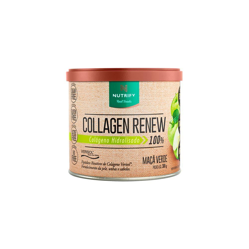 Miniatura Kit 5 Collagen Renew Colágeno Hidrolisado Maçã Verde Nutrify 300g