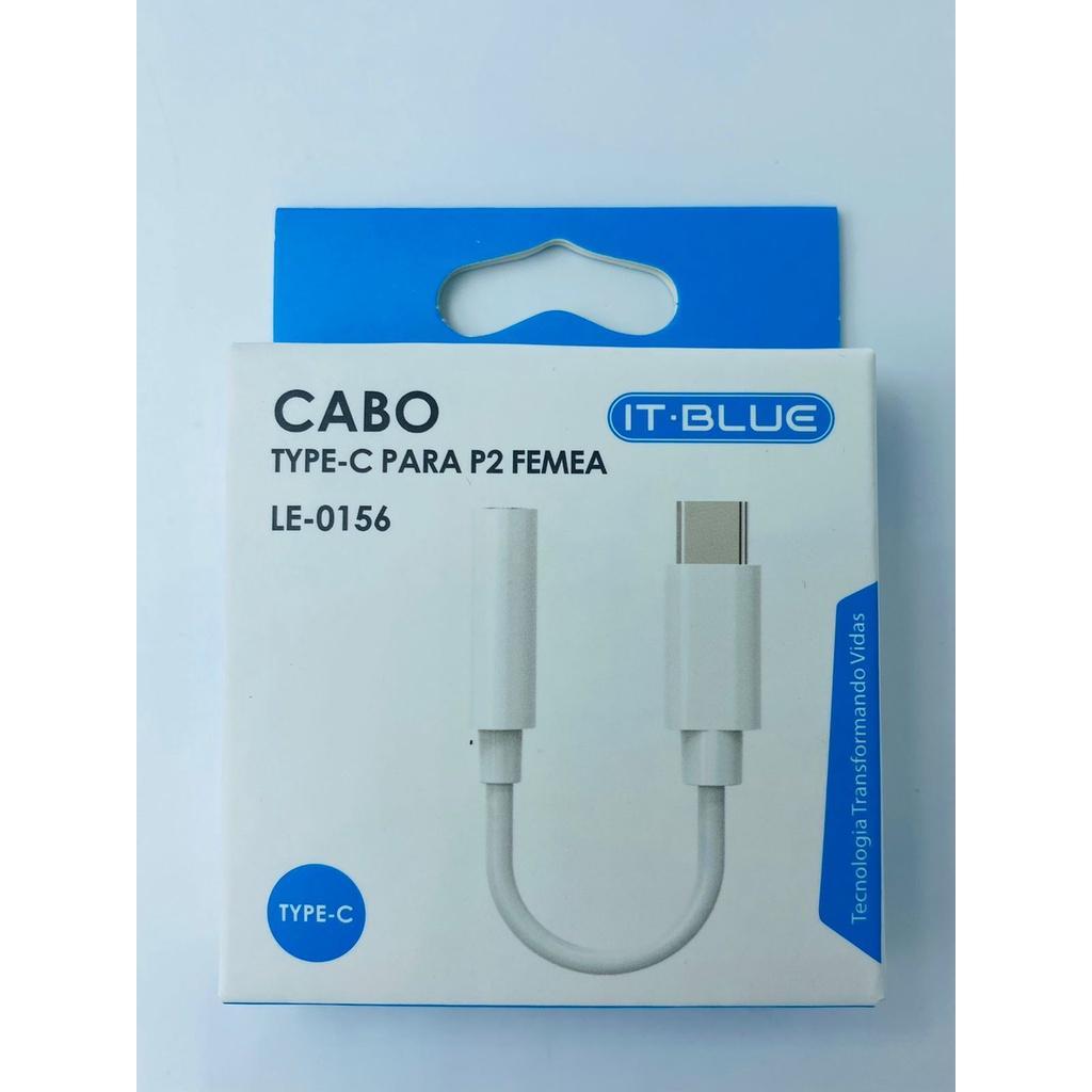 Miniatura Cabo Adaptador Usb Tipo C Para P2 Femea It Blue Le