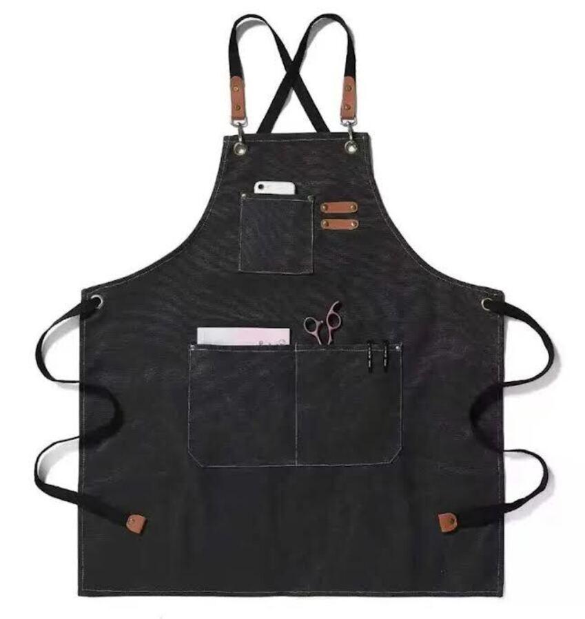 Miniatura Avental Impermeável Multifuncional Bolsos Bem Forte Preto