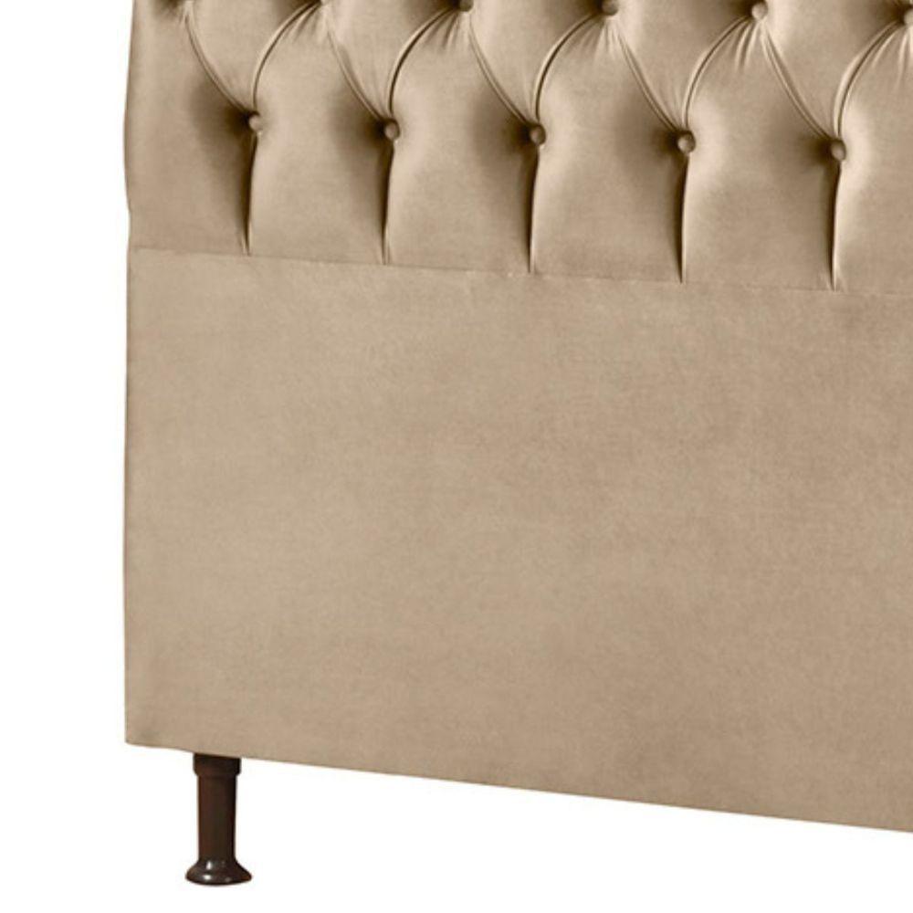 Miniatura Cabeceira Cristal 195x126cm Para Cama Box Js Móveis Castor