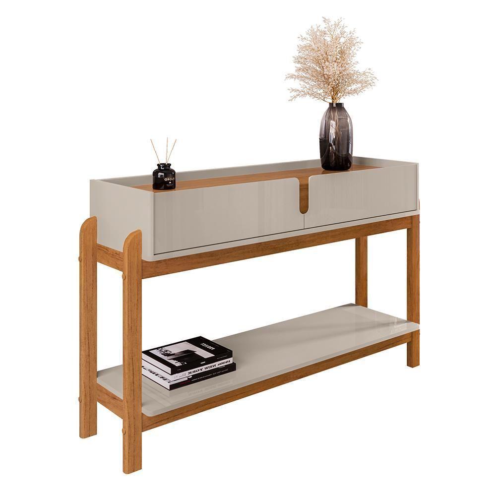 Miniatura Aparador Lizz 2 Gavetas Off White-cedro - Casa D Off White-cedro