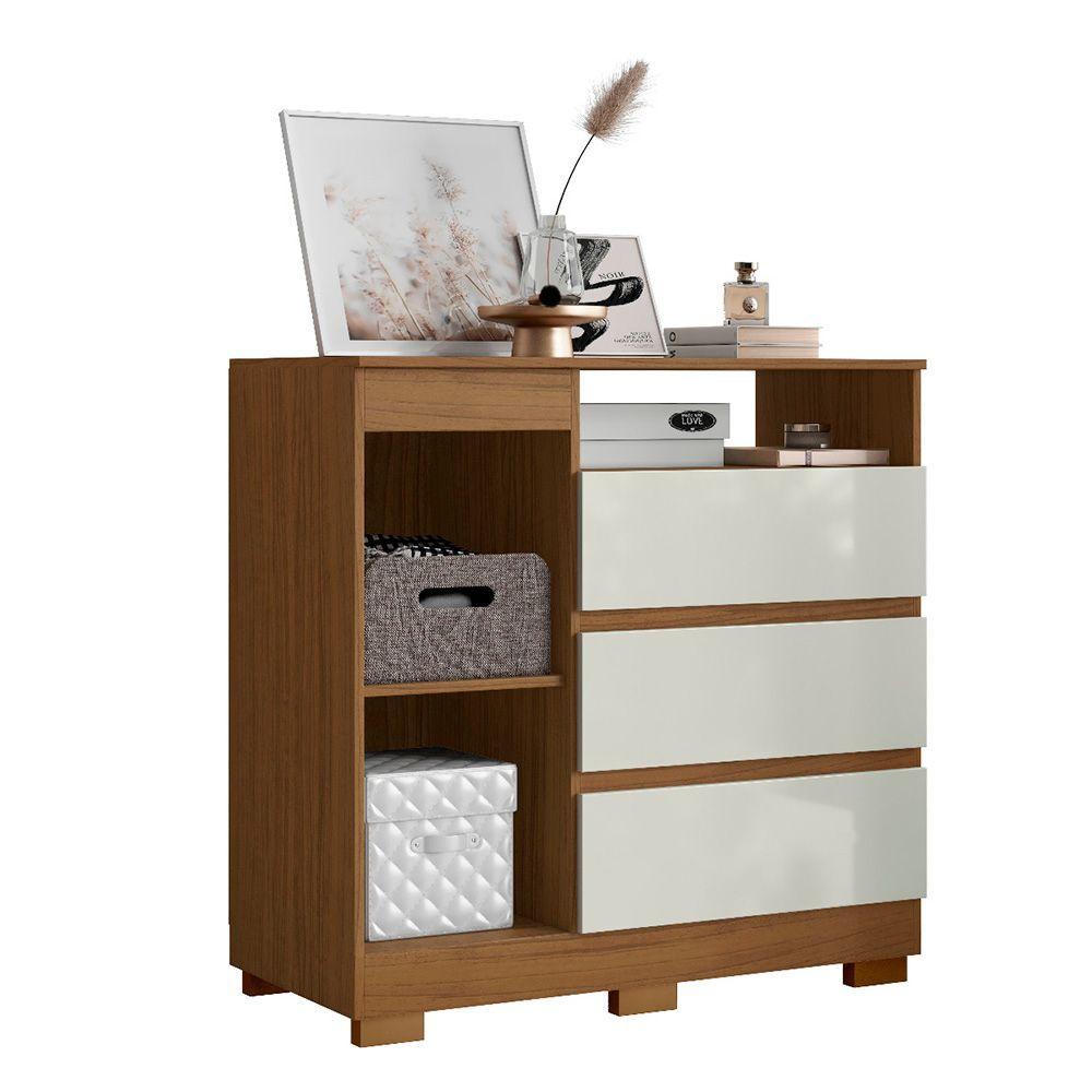 Miniatura Cômoda Quarto Com 1 Porta Sapateira 97cm Tayna A09 - D'rossi Atacama E Off White