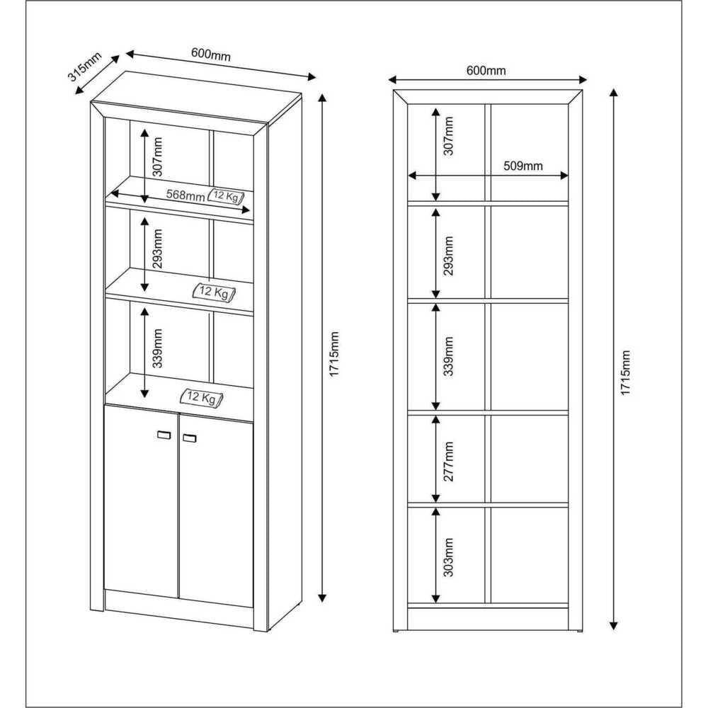 Miniatura Armário Escritório Com 2 Portas Multimóveis Cr25020 Amendoa
