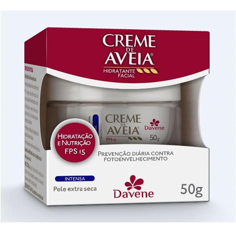 Miniatura Creme Facial Davene Aveia Intensa Fps15 Com 50 Gramas