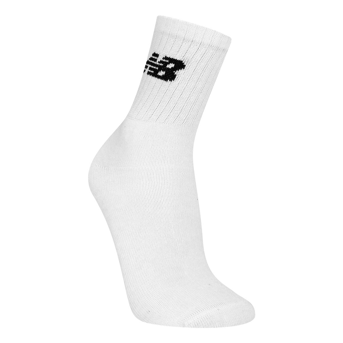 Miniatura Kit Meia New Balance Logo Cano Alto C/ 3 Pares Branco - 39/42