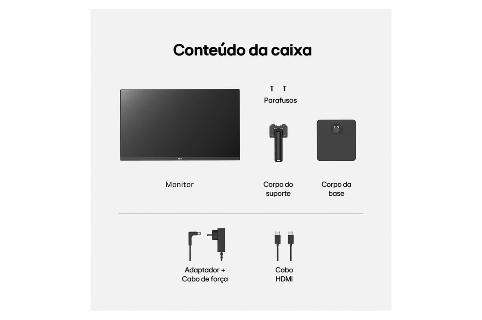 Miniatura Monitor LG 24” IPS, Full HD, 100Hz, HDMI, Ajuste de Inclinação - 24MS500-B