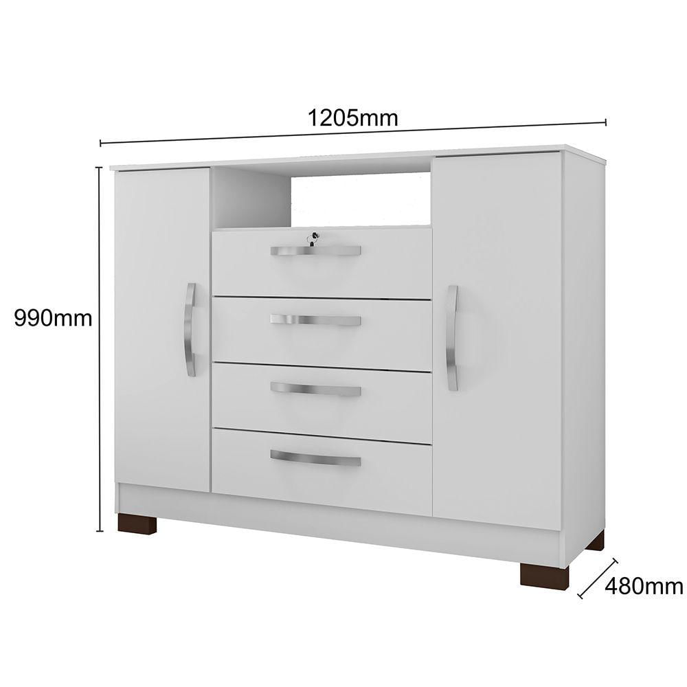 Comoda Rack Cômoda Rack Madri Branco - Inc… | Shopping do Inter
