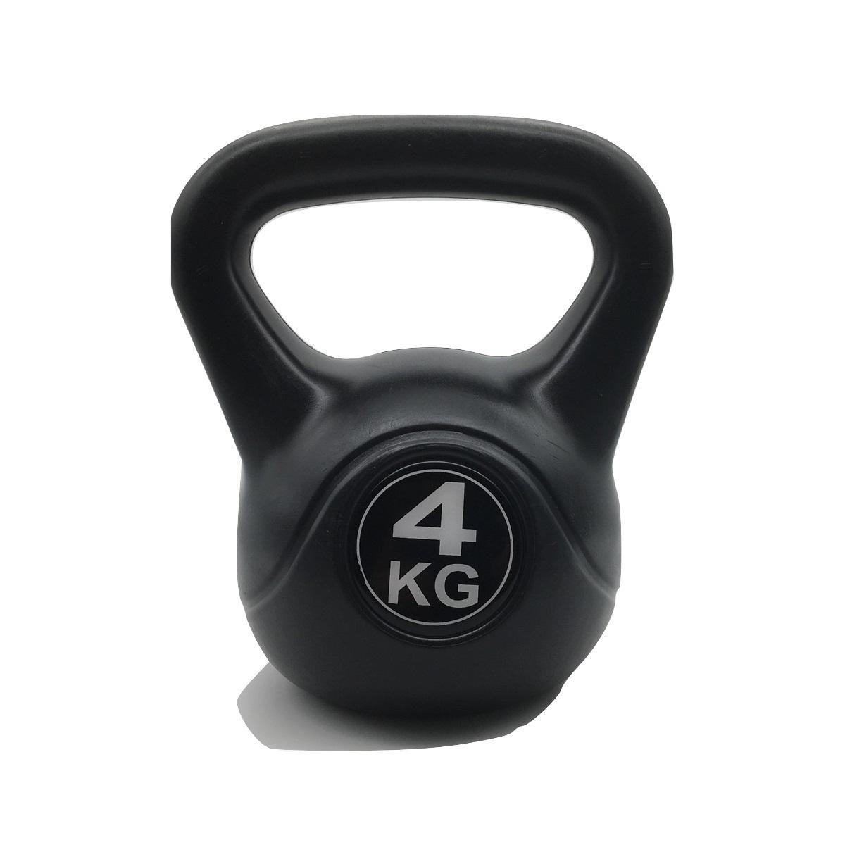 Miniatura Kit 3 Pesos Kettlebell Peso Academia Crossfit 4Kg, 6Kg E 8Kg Preto - Kettlebell - Unissex - Exercícios