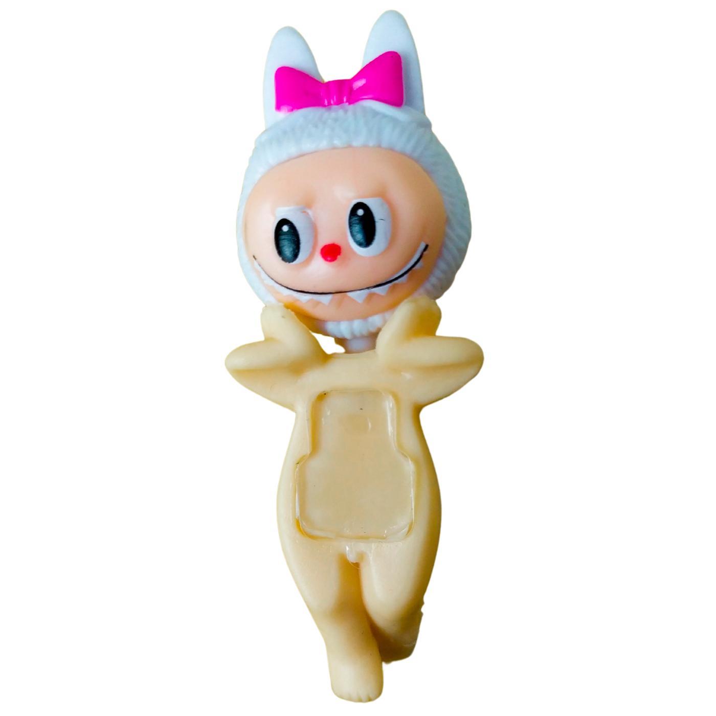 Miniatura Kit Com 3 Labubu Monstrinho Surpresa Sortido Enfeite Macaron