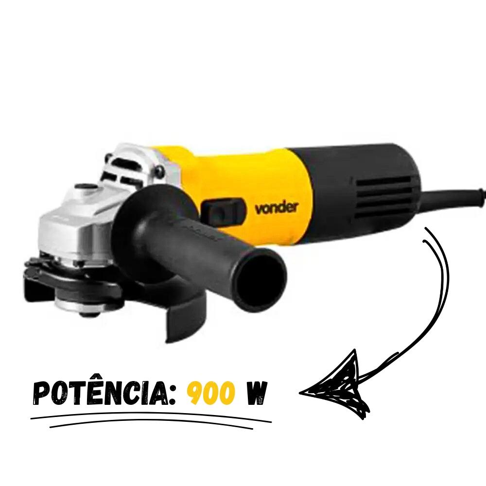 Esmerilhadeira Angular 5 POL Velocidade Variável 900W 6001905220 VONDER 110V