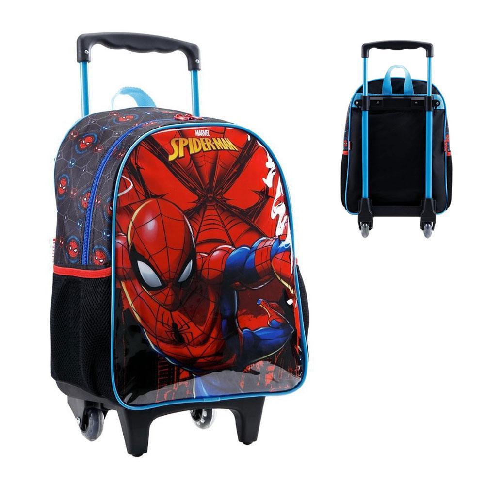 Miniatura Mini Mochila Carrinho Marvel Homem Aranha Preta/Azul Xeryus