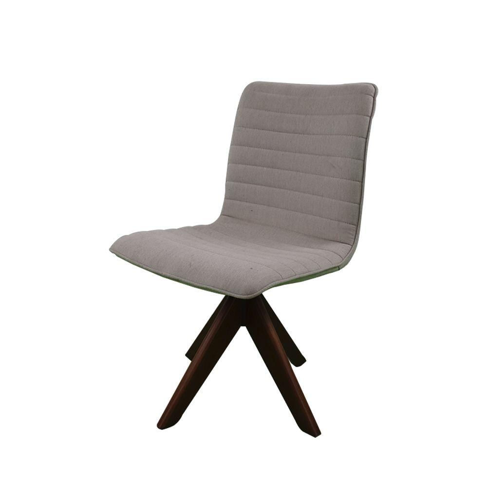 Miniatura Cadeira De Jantar Giratória Imbuia Cinza Claro