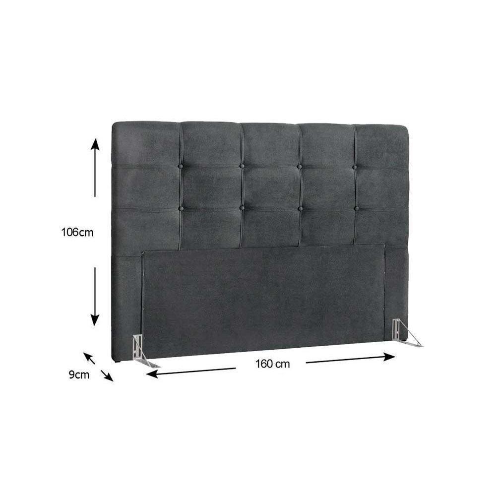 Miniatura Cama Box Queen Crc + Colchão Ortopédico Light Ortobom + Cabeceira Clean Suede Marrom