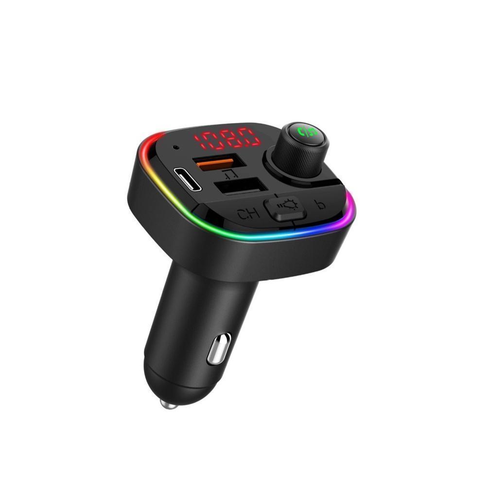 Miniatura Carregador Carro Mp3 Bluetooth Usb Tipoc Chamada Transmissor